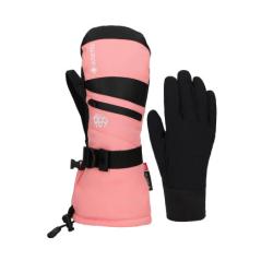 Дамски зимни ръкавици тип митенки с висок маншет 686 GORE-TEX Smarty 3-в-1 – здравецово розово